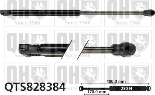 Gassfjær, motorpanser QUINTON HAZELL QTS828384