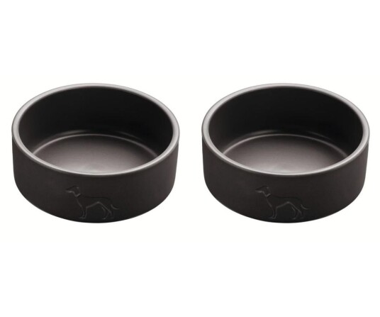 Hunter 2 X Dog Bowl Ceramic Osby 550 ml Anthracite