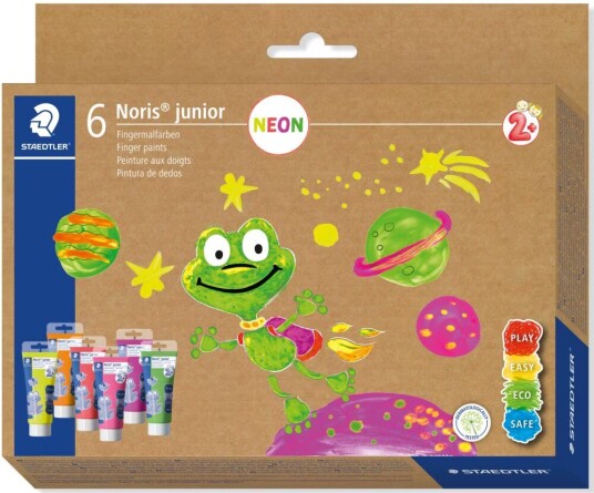 Fingermalet Neon fra 2 år 6-pakning Noris Junior Staedtler.