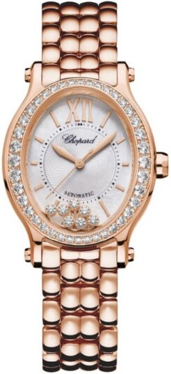 Chopard Dameklokke 275362 5005 Happy Sport Sølvfarget/18 karat rosé