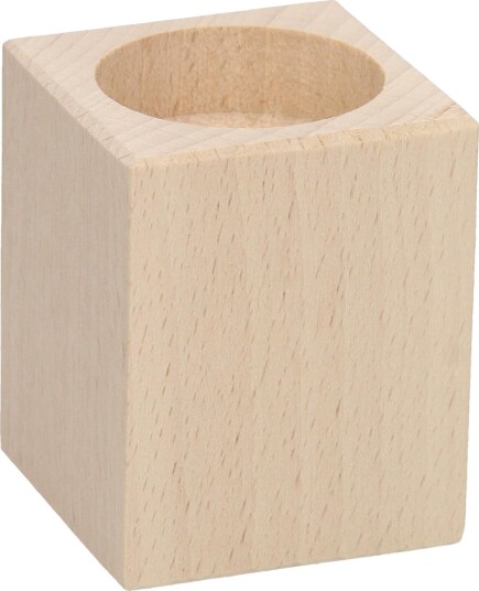 Playwood telysholder i bøketre   5,5x5,5x7 cm