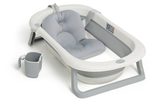 Beemoo CARE Assist Badebalje Inkl. Badestøtte & Skyllekanne White/Grey