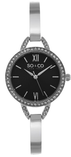 So & Co New York Dameklokke 5088.1 Studio Sort/Stål Ø30 mm