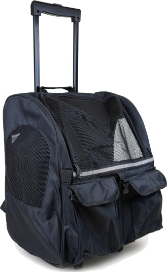 Atlas Trolley-ryggsekk til hund, 43 cm, Svart - Selected By Zoo