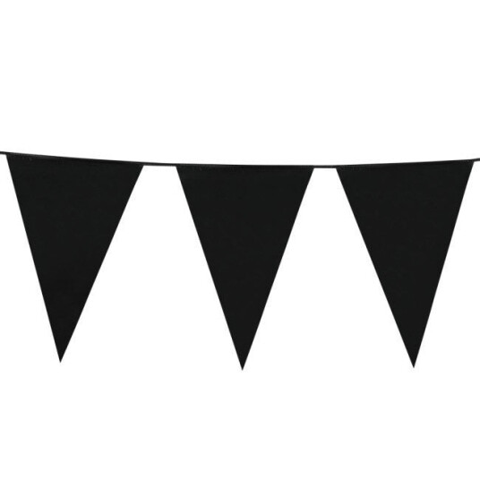 Stor Vimpelrekke Svart 10m 