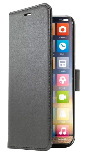 Screenor HONOR Magic7 Pro Smart lommebok-flippetui svart