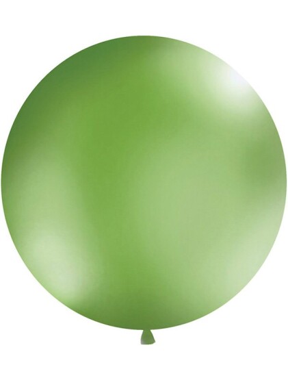 Partydeco GRØNN Pastellfarget Rund JUMBO Ballong 1 meter