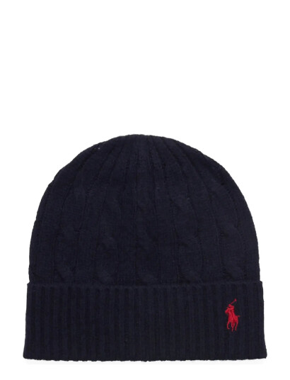Polo Ralph Lauren Cable-Knit Wool-Cashmere Beanie - Navy - ONE SIZE Polo Ralph Lauren Cable-Knit Wool-Cashmere Beanie - Navy - ONE SIZE