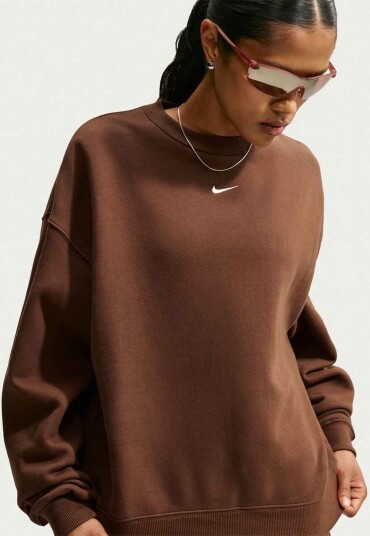 Nike Studio Fleece Crew Neck Sweatshirt Brun L