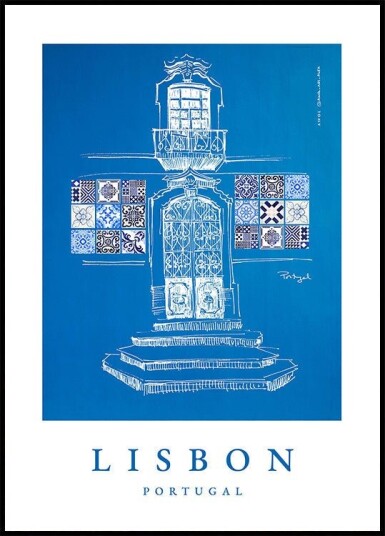 Lisbon Windows Doorway & Patterns Plakat Plakat / 50x70cm