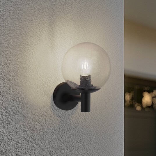 Lindby utendørs vegglampe Dangan klart glass Ø 20 cm Lindby utendørs vegglampe Dangan klart glass Ø 20 cm