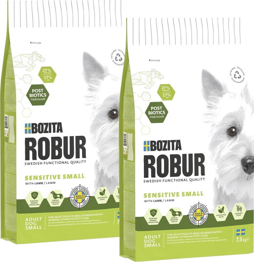 Bozita Robur Adult Small Breed Sensitive Tørrfôr 2x7.5kg