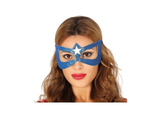 Fiesta Heltinde Maske Blå