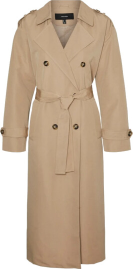 VERO MODA Vmchloe Long Trenchcoat Silver Mink M