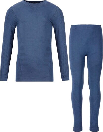 ZigZag Gualala Seamless Skiundertøy Barn Blå 140 152