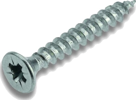 Cimco 190053 Skru Galvanisert Metall Fibre Board Generell Nytte Full Tråd Flathode