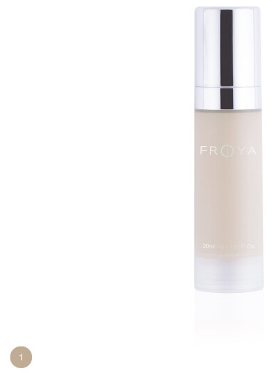Frøya Cosmetics Photo Finish Moisture Foundation! no 1. veldig lys i nøytral gul undertone Frøya Cosmetics Photo Finish Moisture Foundation! no 1. veldig lys i nøytral gul undertone