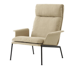 &Tradition &Tradition Muno LN17 Lenestol med Armlener og Høy Rygg Varm Sort/ Leire 0007