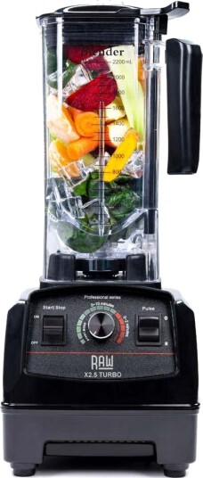 Raw Blender X 2,5 Turbo 1800W Svart 2,2L BPA-fri Raw Blender X 2,5 Turbo 1800W Svart 2,2L BPA-fri