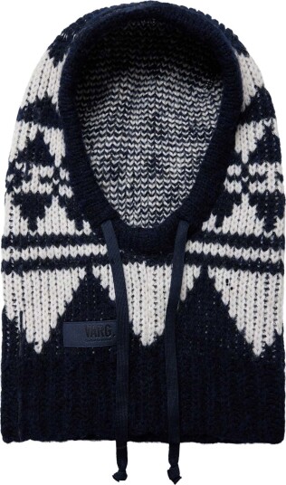 Varg Unisex Bräcke Knitted Balaclava Dark Blue With Off White One Size