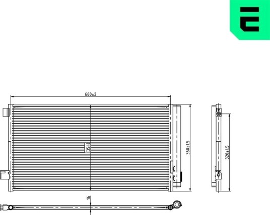Kondensator, klimaanlegg ERA 667503 Kondensator, klimaanlegg ERA 667503