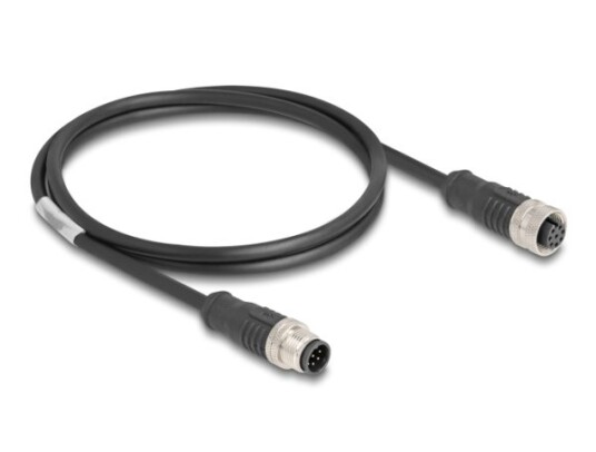 Delock M12 Kabel X-Kodet 8 Pins Hann Til Hann Pvc 1 M Delock M12 Kabel X-Kodet 8 Pins Hann Til Hann Pvc 1 M
