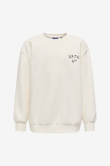 Only & Sons Junior Collegegenser osjKyrie Oversize LS Swt Beige