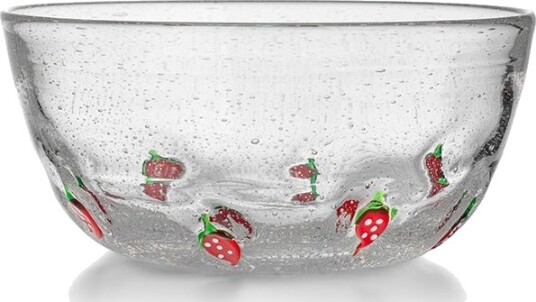 Hadeland Glassverk Jordbær Serveringsbolle 20cm