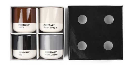 PANTONE Macchiatokopp, 100ml, Warm Gray, Cool Gray, Brown, Black