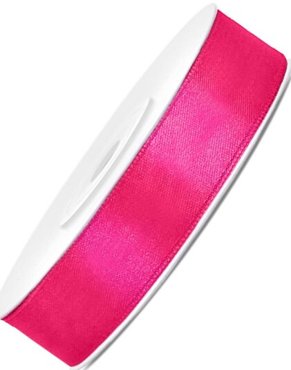 MØRK ROSA Silkebånd 25 meter x 12 mm