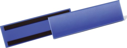 Lagerlomme/Etiketholder Durable Med Magnet 297X74 Mm Blå   50 Stk.