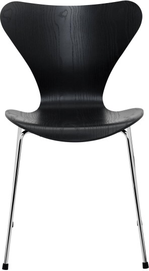 Fritz Hansen - Sjuan 3107 Ask Black Spisestoler Arne Jacobsen Svart Tre