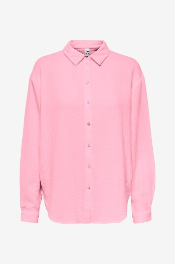 JDY   Skjorte jdyTheis Life L/S Loose Shirt Wvn   Rosa