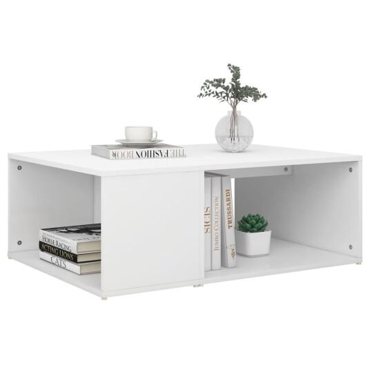 vidaXL Salongbord hvit 90x67x33 cm sponplate