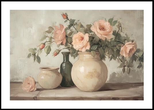 Flower in Vase Painting Plakat Plakat / 40x50cm Flower in Vase Painting Plakat Plakat / 40x50cm
