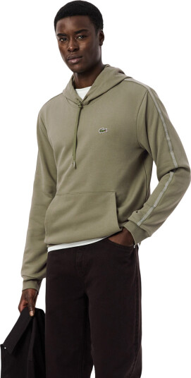 Lacoste Logo Stripe Hettegenser Herre Grønn XL