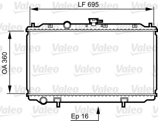 Radiator VALEO 734736 Radiator VALEO 734736