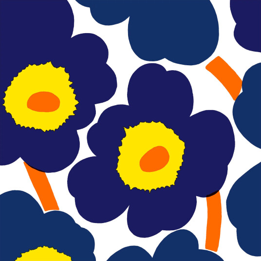 Marimekko Unniko serviett 33x33 cm 20 pk Blue Yellow
