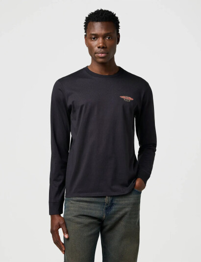 Wrangler Ls Americana Tee - Black - M Wrangler Ls Americana Tee - Black - M