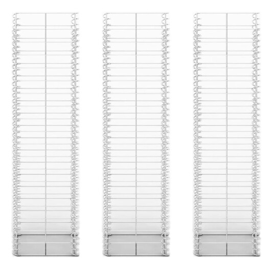 vidaXL Gabionsett 3 stk galvanisert tråd 25 x 25 x 100 cm