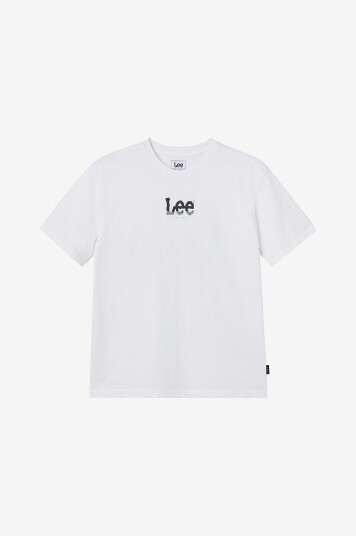 Lee Topp Wave Graphic SS Tshirt Hvit