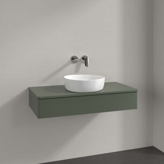 Villeroy & Boch Antao Servantskap med 1 skuff 100x50x19 cm u/lys Grønn Matt Villeroy & Boch Antao Servantskap med 1 skuff 100x50x19 cm u/lys Grønn Matt