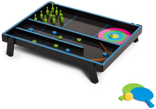 Pinepeak Spillbord 4-i-1 Neon/Svart