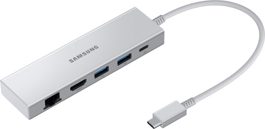 Samsung Ee-P5400 Multiport Adapter USB-C med HDMI og Ethernet - Sølv Samsung Ee-P5400 Multiport Adapter USB-C med HDMI og Ethernet - Sølv