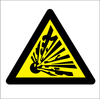 Jo Safety Danger explosion risk Rigid plast R MM 150 x IMO 107150RMM