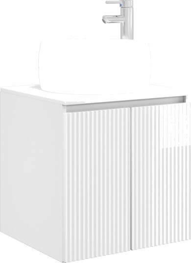 Vegghengt vaskeservant Høgglans hvit 49,5 x 44,5 x 66 cm Vegghengt vaskeservant Høgglans hvit 49,5 x 44,5 x 66 cm