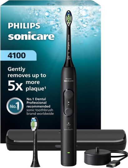 Philips Sonicare 4000 Series elektrisk tannbørste HX404452 sort Philips Sonicare 4000 Series elektrisk tannbørste HX404452 sort