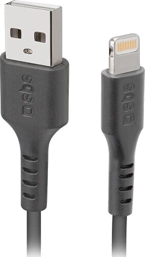 SBS TECABLEUSBIP589K USB A Lightning kabel 1m svart TECABLEUSBIP589K