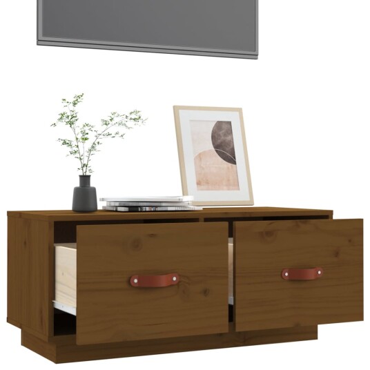 vidaXL TV-benk honningbrun 80x34x35 cm heltre furu vidaXL TV-benk honningbrun 80x34x35 cm heltre furu