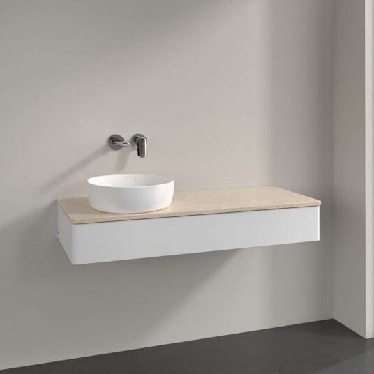 Villeroy & Boch Antao Servantskap med 1 skuff 120x50x19 cm m/lys Hvit Blank/Crème